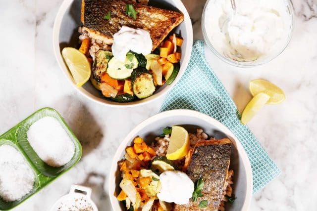 Bowl of Food: Pan Seared Salmon with Roasted Vegetables