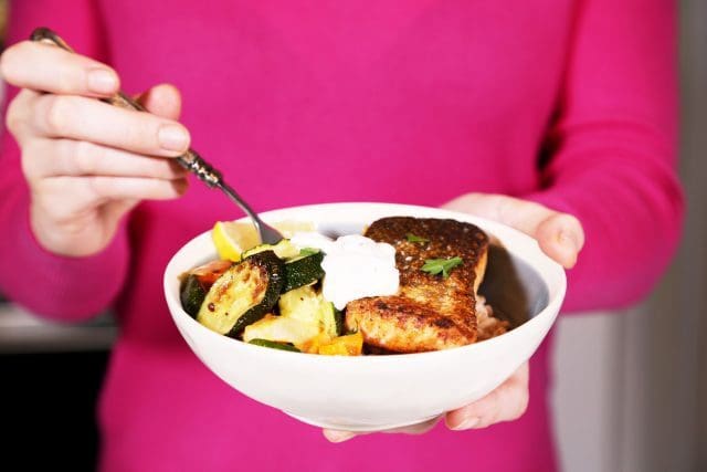 Bowl of Food: Pan Seared Salmon with Roasted Vegetables