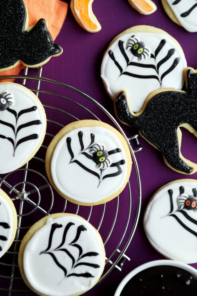 Spiderweb Halloween sugar cookie recipe.