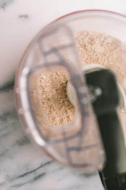 ground oatmeal in a food processor.