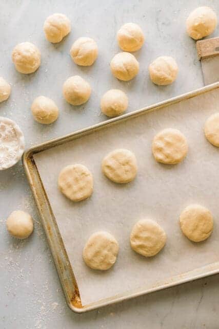 flattened dough for kolache recipe