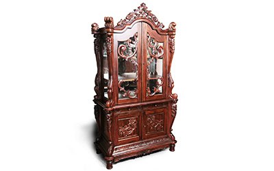 Almari Pajangan Model Antik Ukiran Victorian