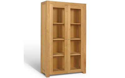 Almari Pajangan Minimalis Jati 2 Pintu