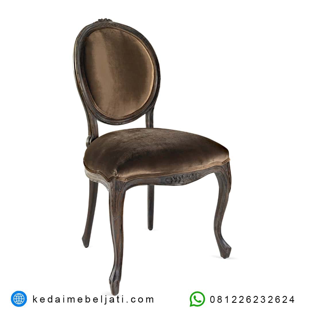 Kursi Makan Antik French Oval