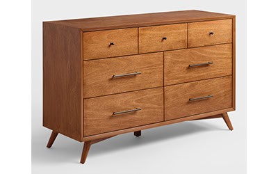 Nakas Minimalis Kayu Jati 7 Laci Seri Scandi