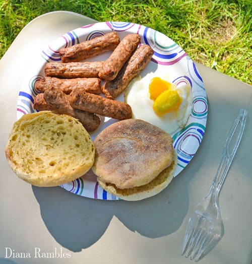 Campfire Egg Sausage Breakfast