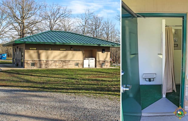 bathroom at Piney Campground