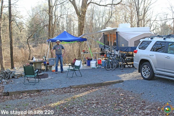 site 220 at Piney Campground