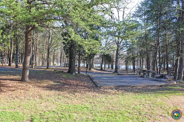 a campsite at Piney Campground