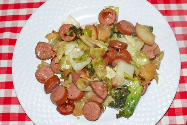 Kielbasa and Cabbage Skillet