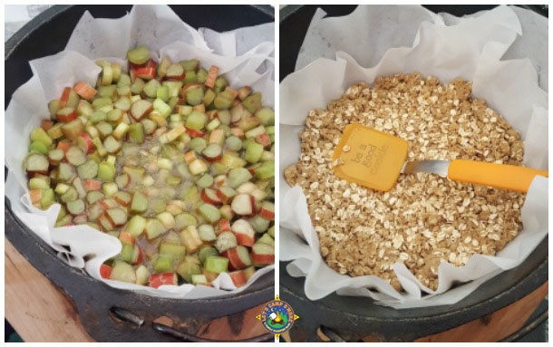steps for making rhubarb crisp