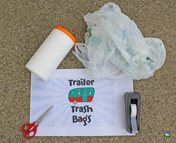 supplies needed for a store plastic bag storage container