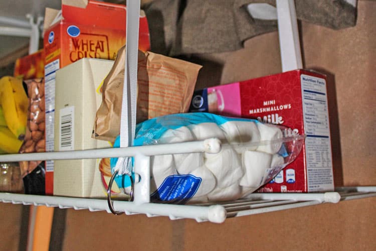 DIY Hanging Shelf Pantry