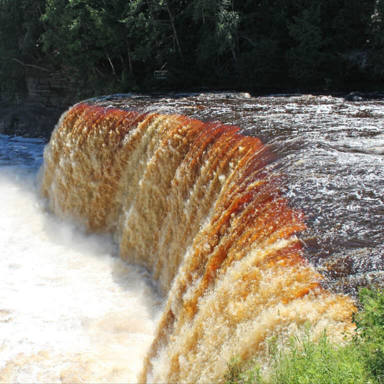 upper falls at Tahquamenon Falls State Park