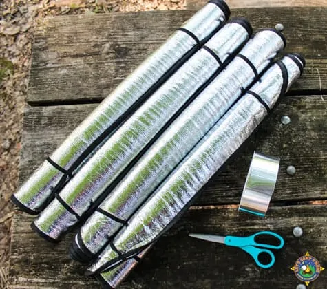 supplies for a custom window shade for an RV
