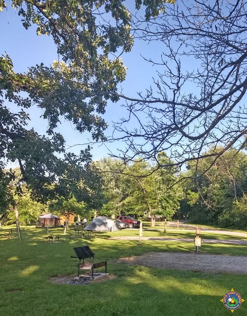 campsite at Illini State Park