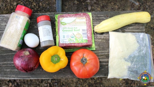 ingredients for Meatloaf Stuffed Vegetables