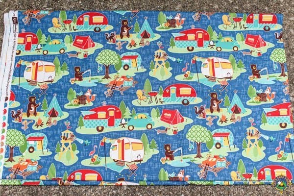 cute camping fabric