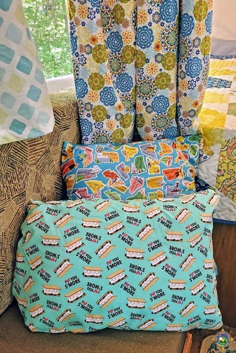 cute camping pillows