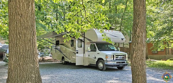 motorhome at Jellystone in PA