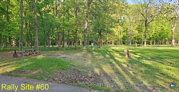 Kickapoo State Park Campground Midwest Camping Rally site #60