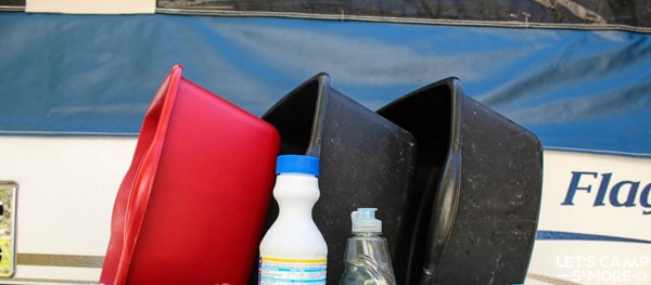 camping dish washing supplies