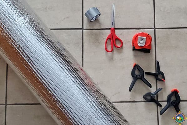 supplies needed to make a thermal fire reflector