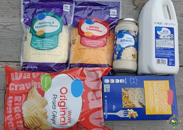 ingredients for cheese and macaroni