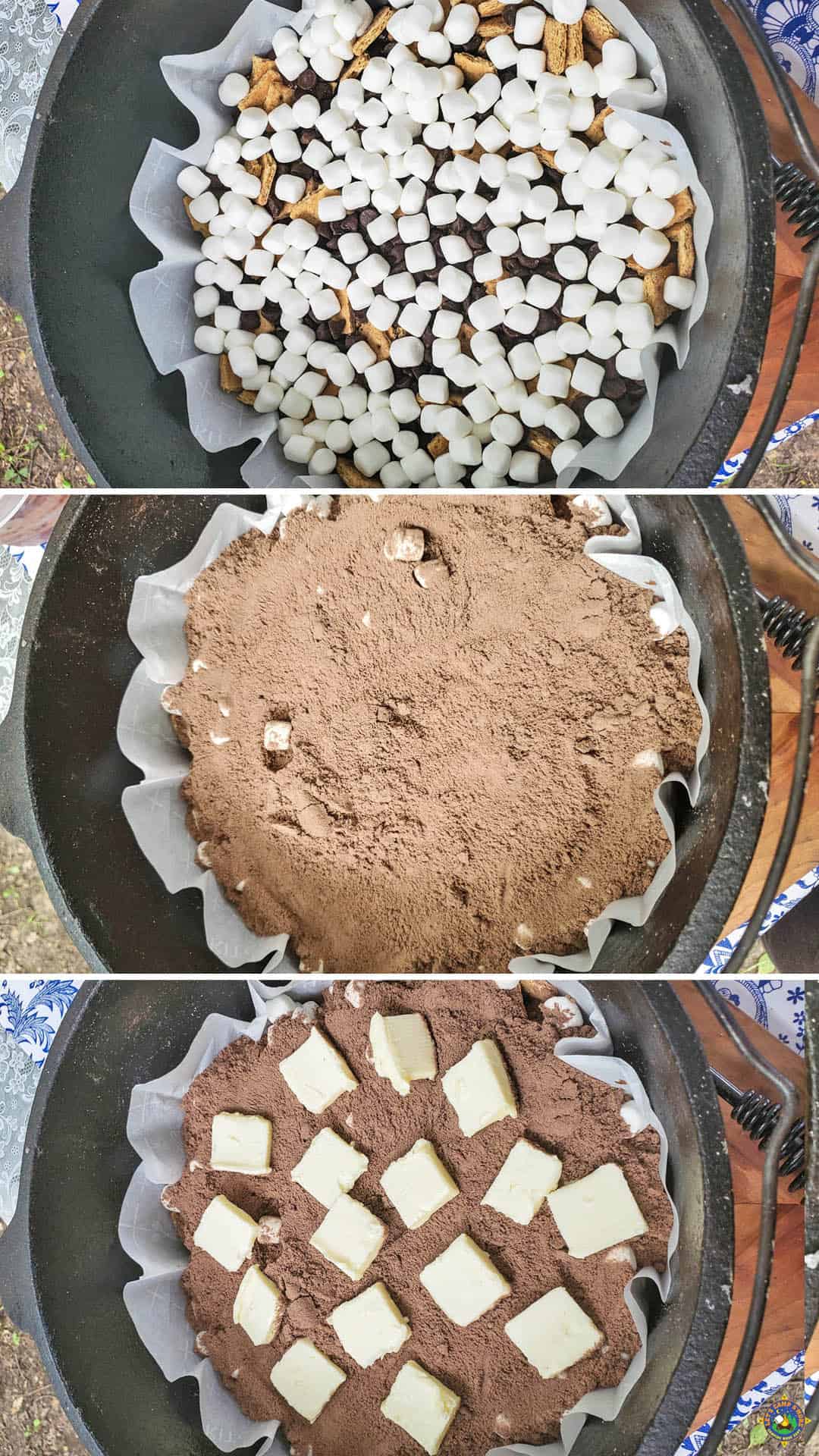 How to Make S'more Camping Cake last 3 steps