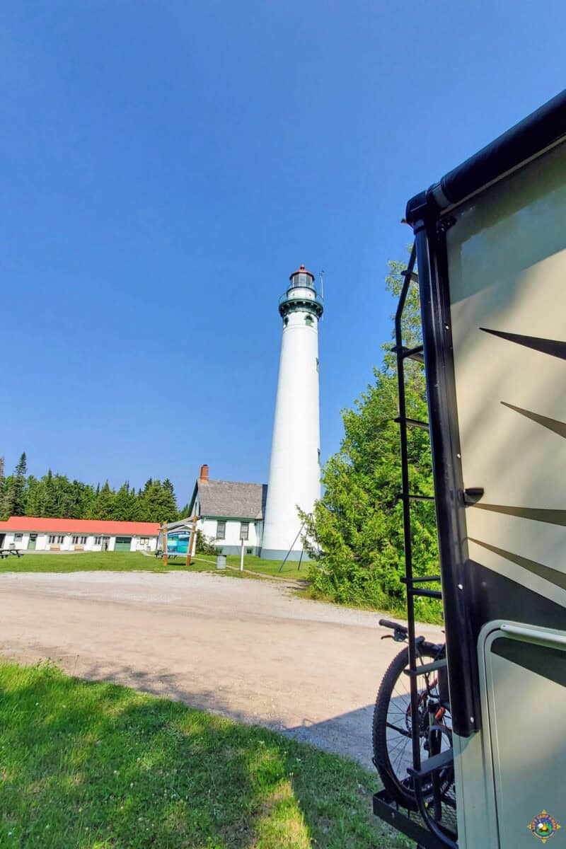 New Presque Isle Lighthouse as seen from the RV Parking area