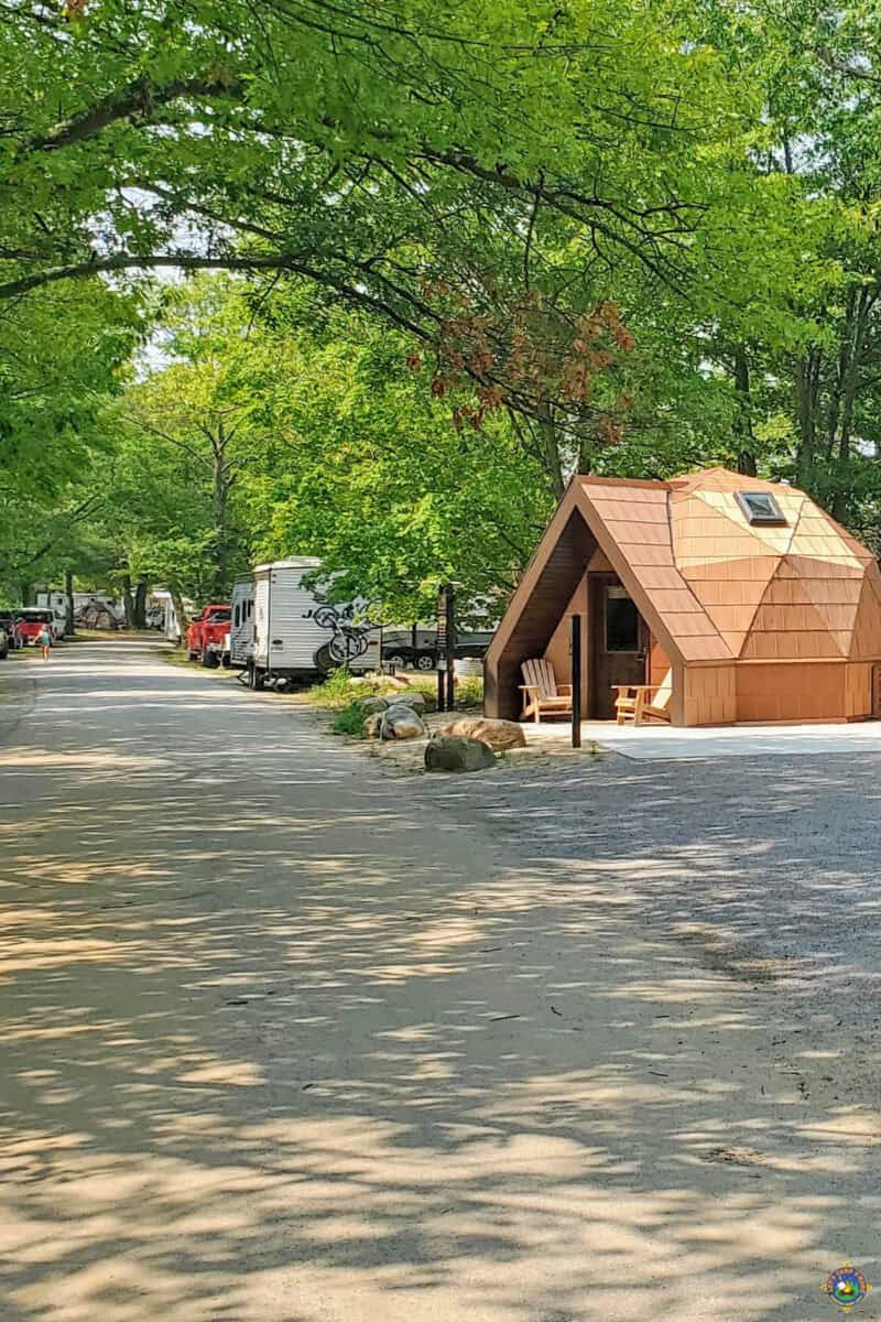 Port Crescent State Park Campground with GeoDome
