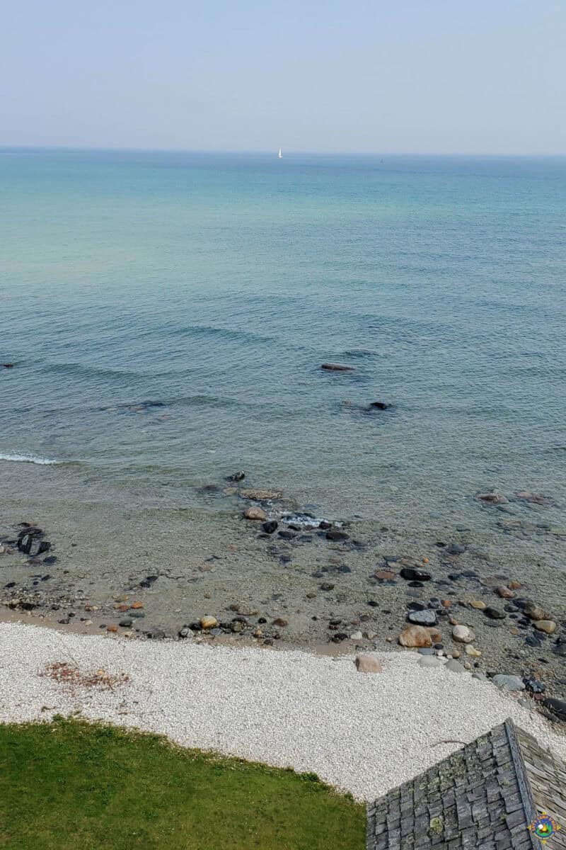 view of Lake Huron from the Old Presque Isle Lighthouse