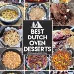 collage of Dutch oven desserts