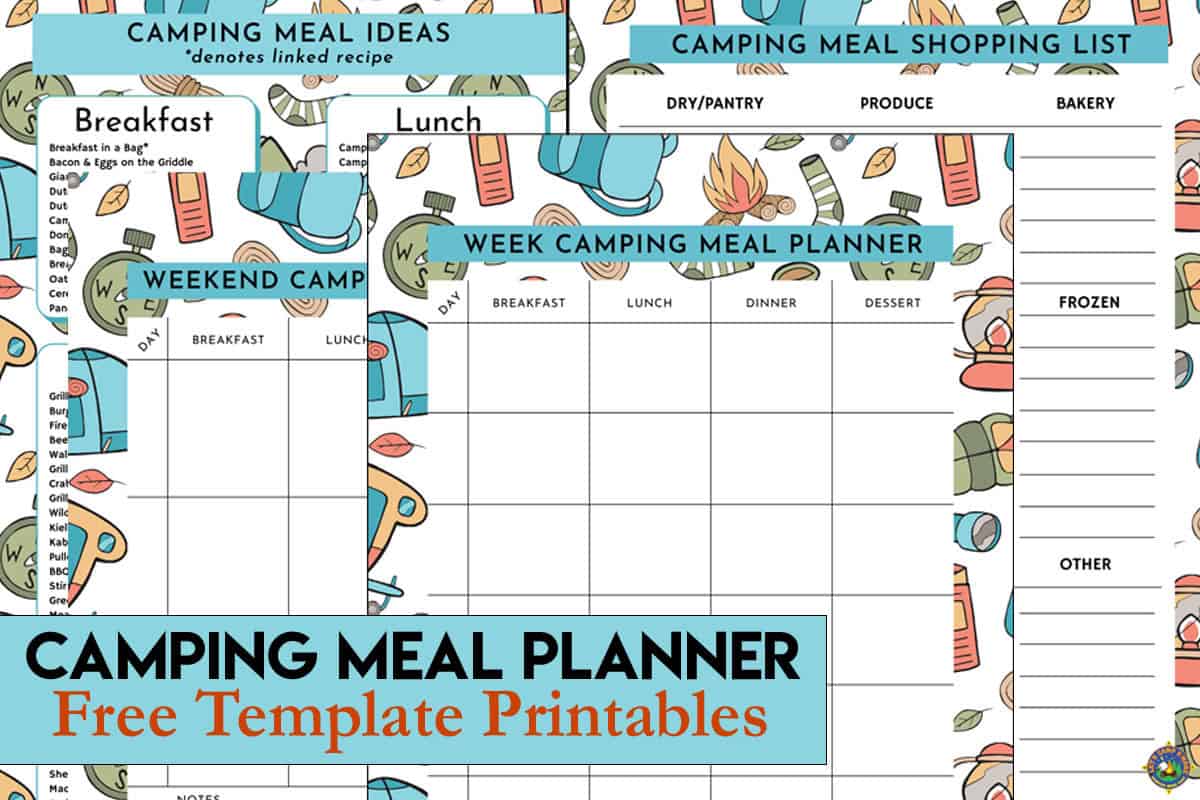 Camping Trip Meal Planning Template Set