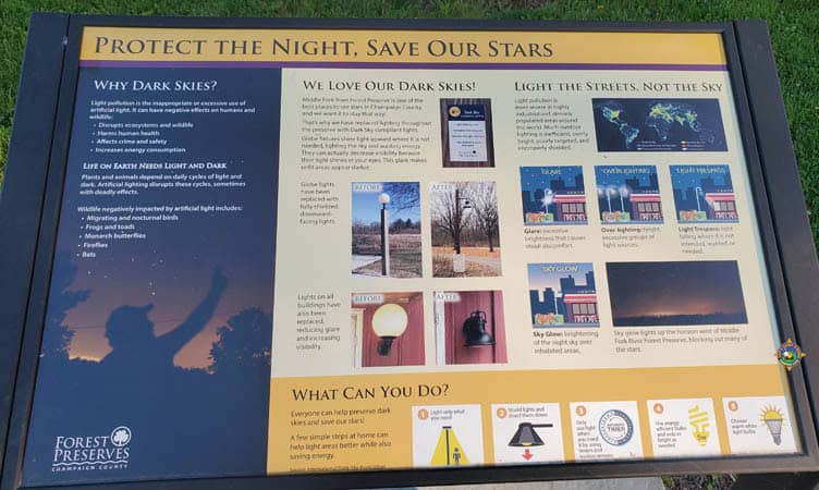 dark sky park sign