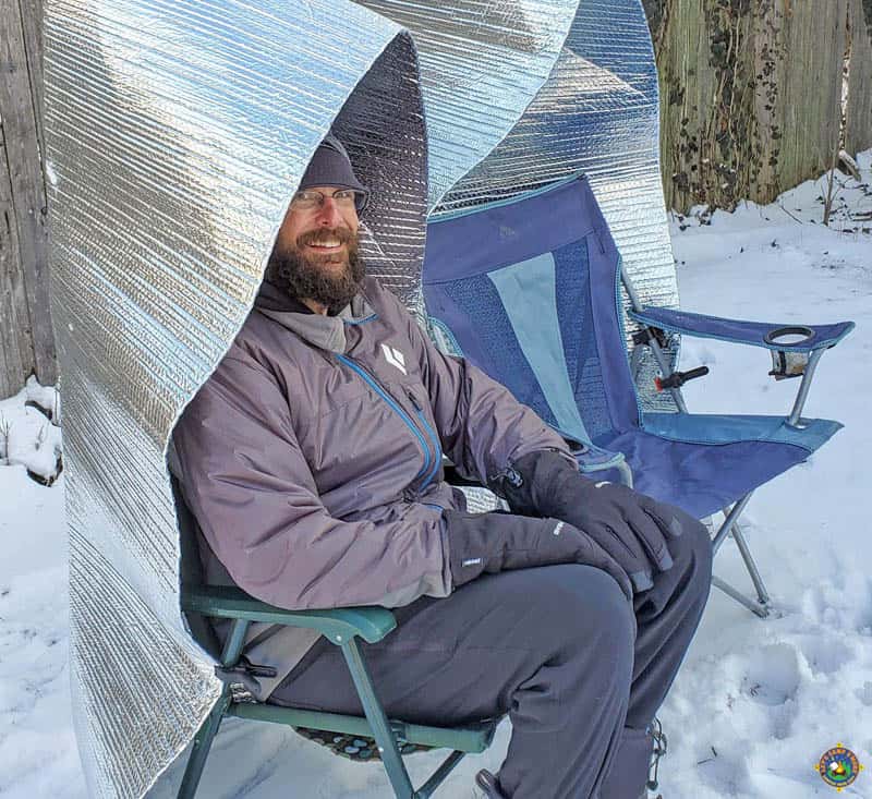 Portable Fire Protector for a Camping Chair