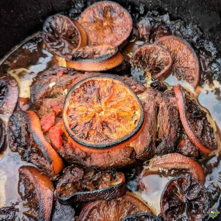 close up of Dutch Oven Carnitas