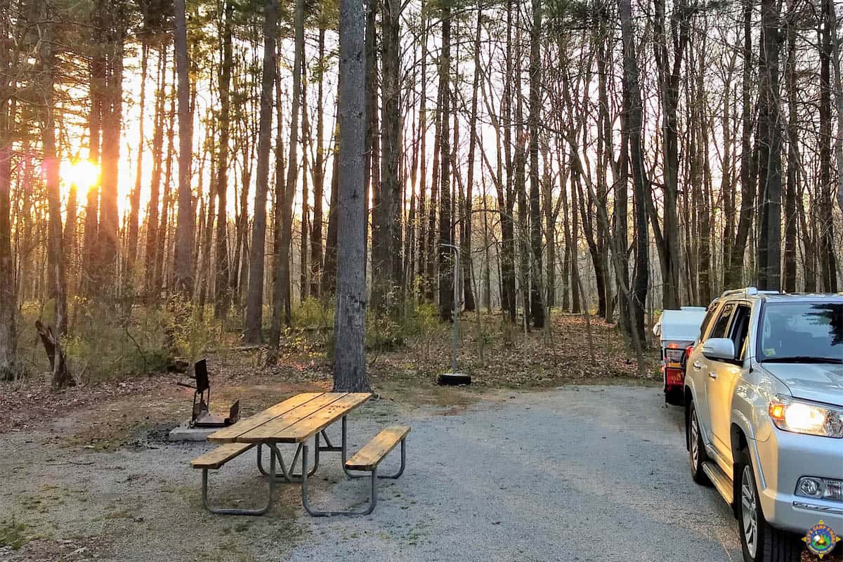 Camping at Fox Ridge State Park in Illinois