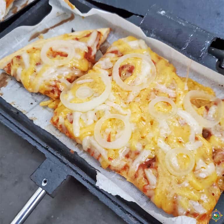 Frozen Pizza in a pie iron