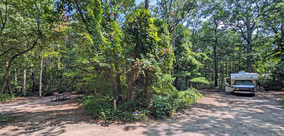 Two Campsites at Riverside Campground at Pinery