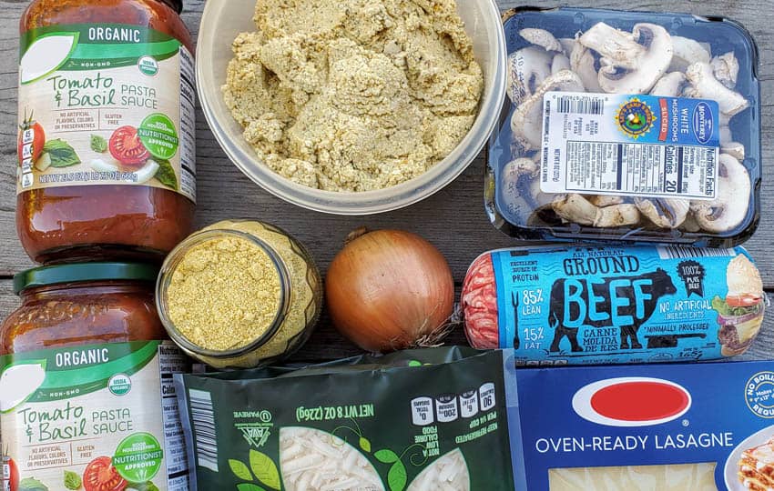 Easy Lasagna Ingredients