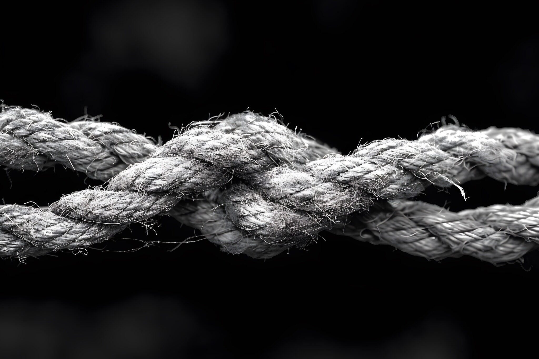 vecteezy intricate textured rope knot in black and white for nautical 53482473
