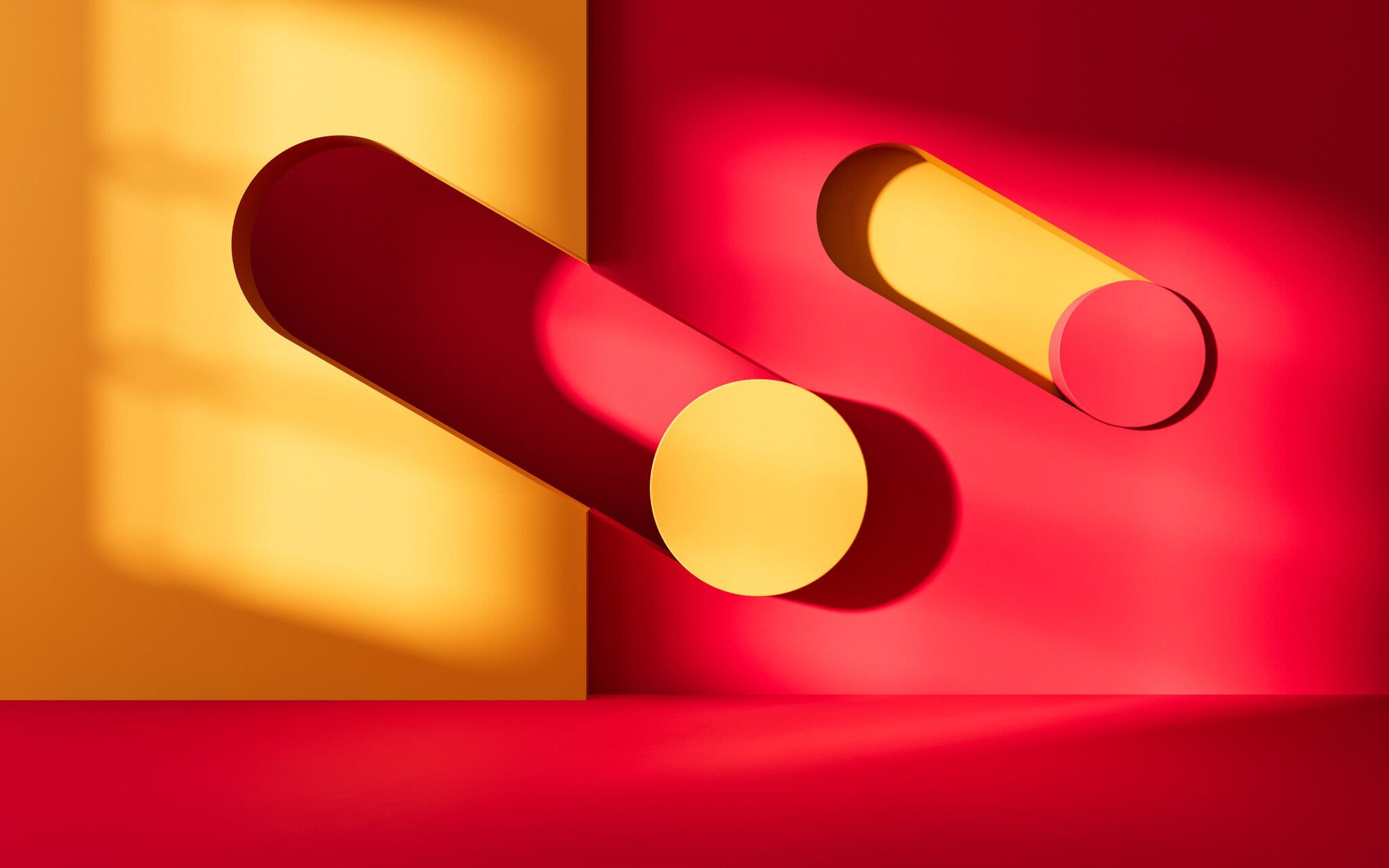 vecteezy empty room with geometry shapes 3d rendering 27760728