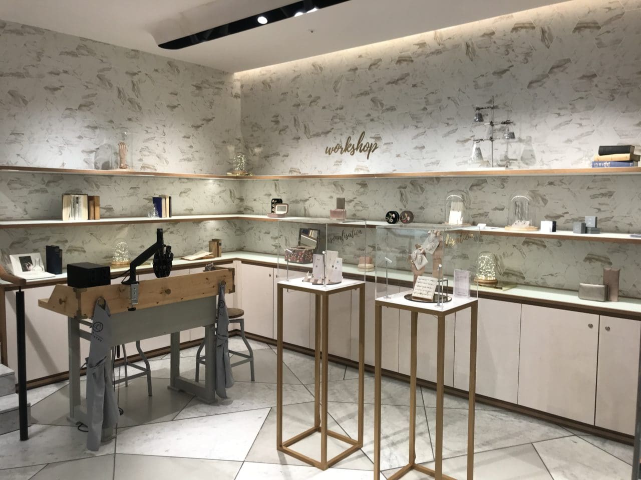 The Alkemistry store with shelves and decoratives.