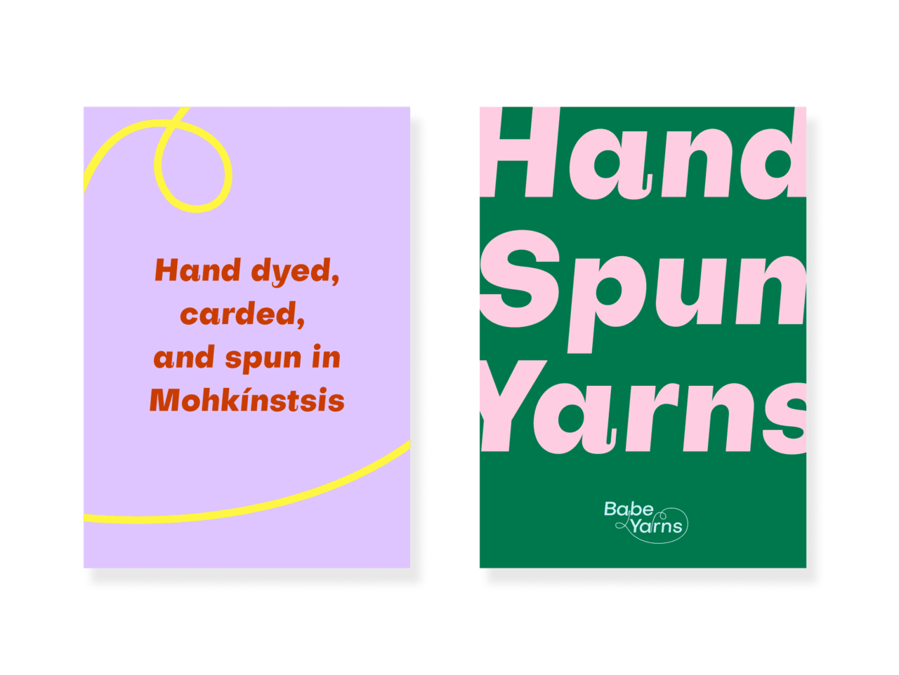 Printed inserts for Babe Yarns
