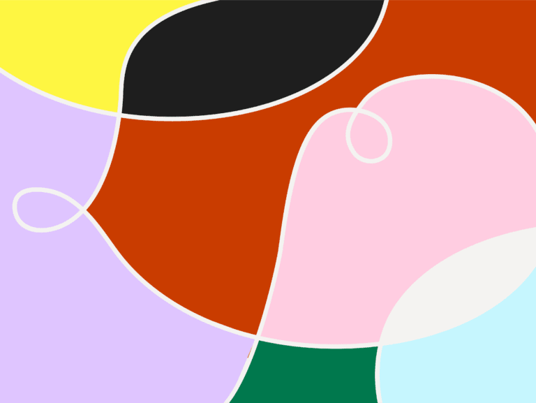 Colourful abstract design for Babe Yarns