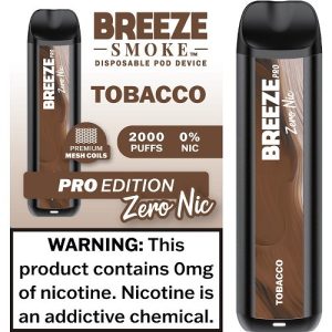 0 NIC BREEZE PRO 2000 TOBACCO 10CT