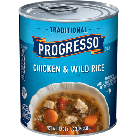 PROGRESSO CHICKEN WILD RICE SOUP 19OZ CAN