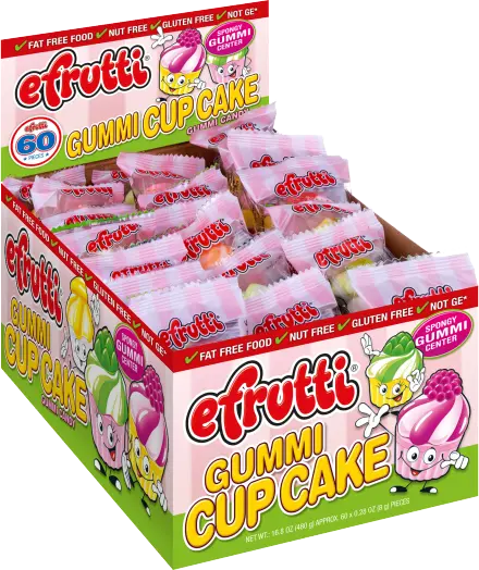 EFRUTTI GUMMI CUPCAKE .25C 60CT
