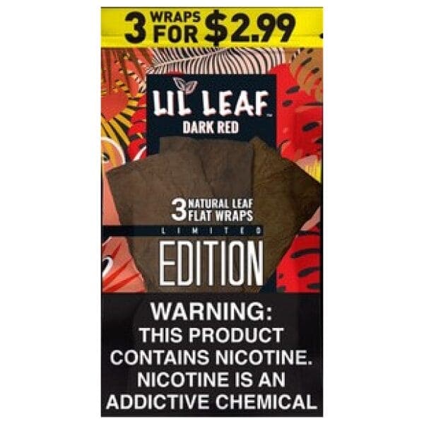 LIL LEAF 3PK PP2.99 DARK RED 10CT